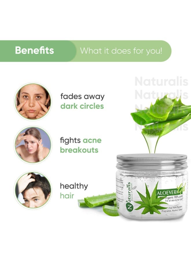 Naturalis Aloevera Gel for Face – Natural Aloe Vera Gel for Hydration, Nourishment, and Hair Care – Aloevera Gel for Skin & Hair that Soothes, 300g - Image 5